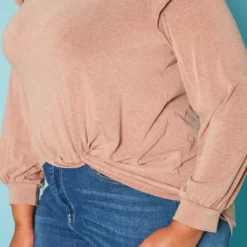 Plus Size Ruffle Trim Long Sleeve Top -Radiant Drape Sales 2019360 162 4