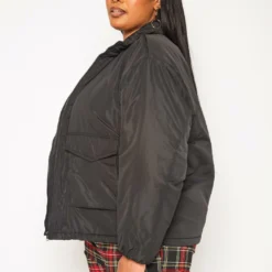 Plus Size Solid Puffer Jacket 7 Plus Size Solid Puffer Jacket -Radiant Drape Sales 2019361 001 2