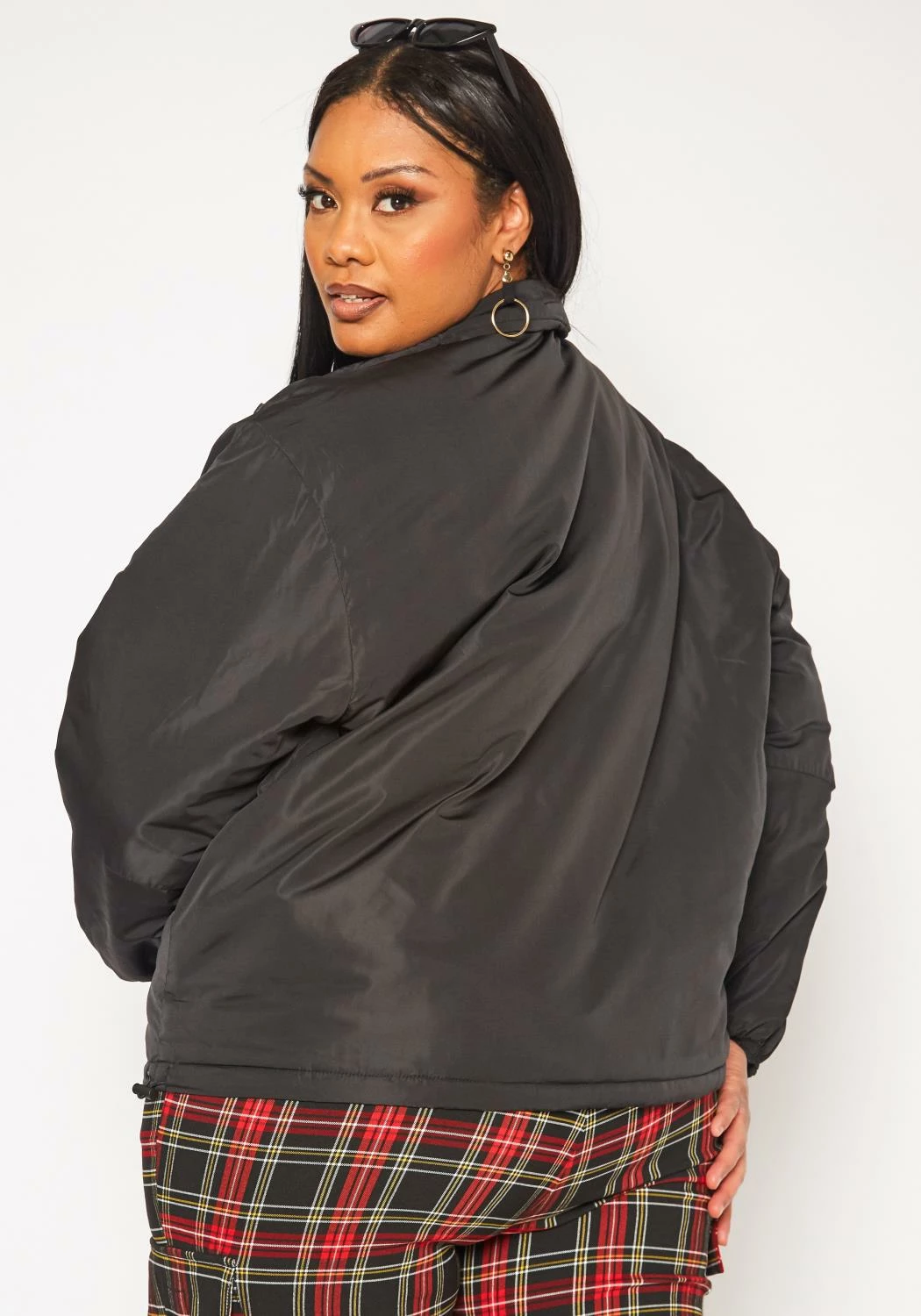 Plus Size Solid Puffer Jacket 4 Plus Size Solid Puffer Jacket - Image 4