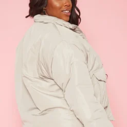 Plus Size Solid Puffer Jacket 8 Plus Size Solid Puffer Jacket -Radiant Drape Sales 2019361 190 3