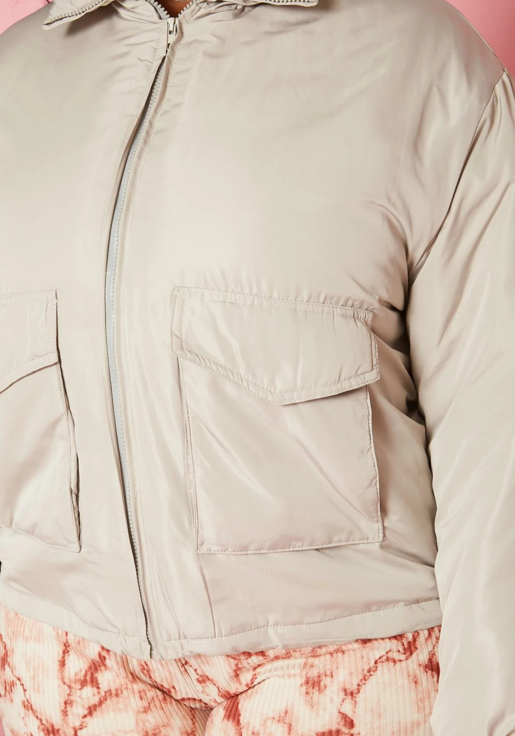 Plus Size Solid Puffer Jacket 5 Plus Size Solid Puffer Jacket - Image 5