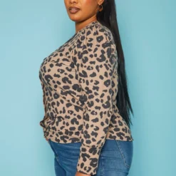 Plus Size Leopard Print Button Front Top -Radiant Drape Sales 2019367 980 2
