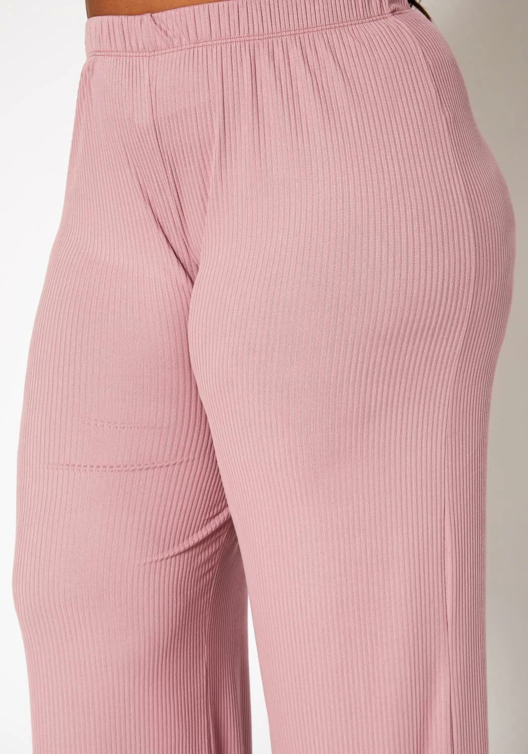 Plus Size Ribbed Knit Long Sleeve Top & Pants Set 5 Plus Size Ribbed Knit Long Sleeve Top & Pants Set - Image 5