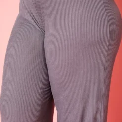 Plus Size Ribbed Knit Long Sleeve Top & Pants Set 10 Plus Size Ribbed Knit Long Sleeve Top & Pants Set -Radiant Drape Sales 2019368 749 4