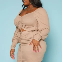 Plus Size Drawstring Hem Two Piece Set -Radiant Drape Sales 2019369 118 2
