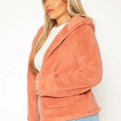 Plus Size Faux Fur Hooded Zip Front Sweater -Radiant Drape Sales 2019521 186 1