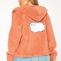 Plus Size Faux Fur Hooded Zip Front Sweater -Radiant Drape Sales 2019521 186 2