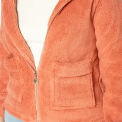 Plus Size Faux Fur Hooded Zip Front Sweater -Radiant Drape Sales 2019521 186 4
