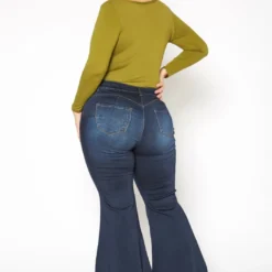 Vibrant Plus Size Butt Lift Bell Bottom Denim Jean -Radiant Drape Sales 2019535 939 3