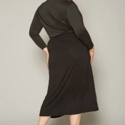 Plus Size High Waist Overlay Midi Skirt -Radiant Drape Sales 2019547 001 3