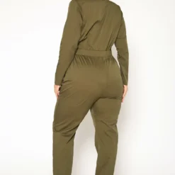 Plus Size Olive Cargo Jumpsuit -Radiant Drape Sales 2019555 125 3