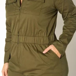 Plus Size Olive Cargo Jumpsuit -Radiant Drape Sales 2019555 125 4
