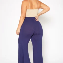Plus Size Solid High Waist Flare Pants -Radiant Drape Sales 2019557 117 3