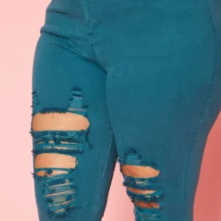 Vibrant Plus Size Distressed Skinny Denim Jeans -Radiant Drape Sales 2019583 158 4