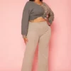Plus Size High Waist Knit Lounge Pants