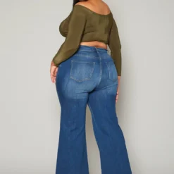 Vibrant Plus Size Deep Blue Denim Mom Jeans -Radiant Drape Sales 2019587 938 3