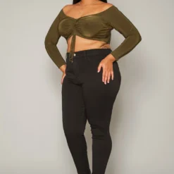 Vibrant Plus Size High Waist Black Denim Skinny Jean -Radiant Drape Sales 2019590 001 2