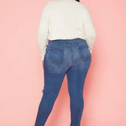 Vibrant Plus Size Distressed Skinny Denim Jeans -Radiant Drape Sales 2019591 938 3