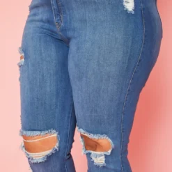 Vibrant Plus Size Distressed Skinny Denim Jeans -Radiant Drape Sales 2019591 938 4