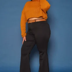 Vibrant Plus Size Bell Bottom Black Denim Jean -Radiant Drape Sales 2019592 001 2