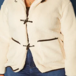 Plus Size Faux Fur Toggle Duffle Coat -Radiant Drape Sales 2019603 135 4