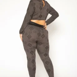 Plus Size Distressed Crop Top & Legging Set -Radiant Drape Sales 2019620 225 3