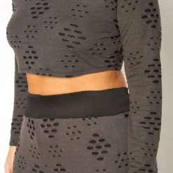 Plus Size Distressed Crop Top & Legging Set -Radiant Drape Sales 2019620 225 4