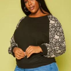 Plus Size Floral Printed Long Sleeve Shirt 7 Plus Size Floral Printed Long Sleeve Shirt -Radiant Drape Sales 2019626 001 2