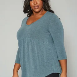 Plus Size Long Sleeve Flare Shirt -Radiant Drape Sales 2019640 003 2
