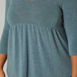 Plus Size Long Sleeve Flare Shirt -Radiant Drape Sales 2019640 003 4