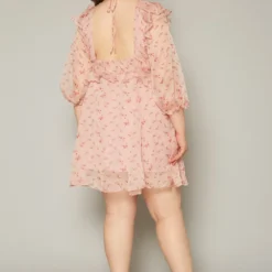 Plus Size Floral Print Flare Mini Dress -Radiant Drape Sales 2019645 102 3