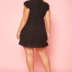 Plus Size Flounce Tiered Mini Dress -Radiant Drape Sales 2019646 001 4