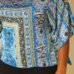 Plus Size Paisley Print Dolman Sleeve Top -Radiant Drape Sales 2019651 003 3