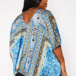 Plus Size Paisley Print Kimono Cardigan -Radiant Drape Sales 2019652 003 3