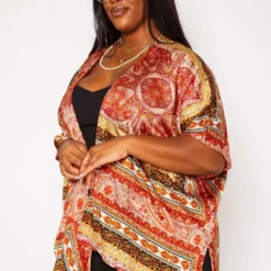 Plus Size Paisley Print Kimono Cardigan -Radiant Drape Sales 2019652 110 2