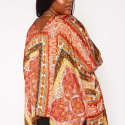 Plus Size Paisley Print Kimono Cardigan -Radiant Drape Sales 2019652 110 3