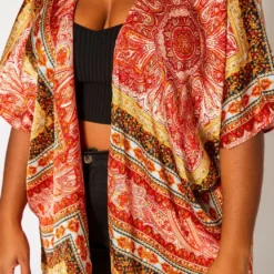 Plus Size Paisley Print Kimono Cardigan -Radiant Drape Sales 2019652 110 4