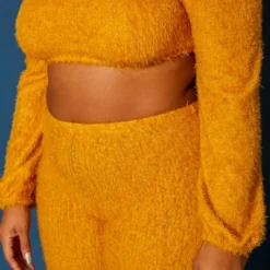 Plus Size Fuzzy Knit Crop Top & Capri Pants Set 9 Plus Size Fuzzy Knit Crop Top & Capri Pants Set -Radiant Drape Sales 2019657 159 4