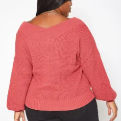 Plus Size Waffle Knit Dolman Sleeve Sweater 8 Plus Size Waffle Knit Dolman Sleeve Sweater -Radiant Drape Sales 2019670 162 3