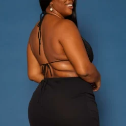 Plus Size Sequin V Neck Cut Out Cami Mini Dress -Radiant Drape Sales 2019684 001 2