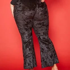 Plus Size Mid Rise Velvet Flare Leggings -Radiant Drape Sales 2019688 001 3