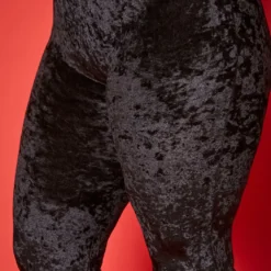 Plus Size Mid Rise Velvet Flare Leggings -Radiant Drape Sales 2019688 001 4