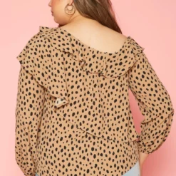 Plus Size Dotted Long Sleeve Blouse -Radiant Drape Sales 2019692 190 3