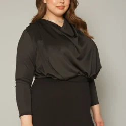 Plus Size Cowl Neck Long Sleeve Blouse 7 Plus Size Cowl Neck Long Sleeve Blouse -Radiant Drape Sales 2019719 001 2