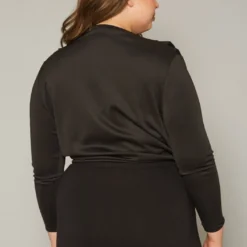 Plus Size Cowl Neck Long Sleeve Blouse 8 Plus Size Cowl Neck Long Sleeve Blouse -Radiant Drape Sales 2019719 001 3