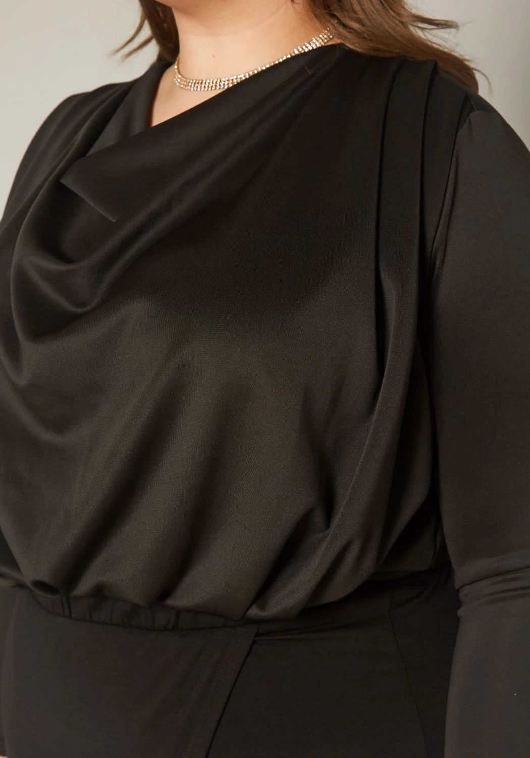 Plus Size Cowl Neck Long Sleeve Blouse 5 Plus Size Cowl Neck Long Sleeve Blouse - Image 5