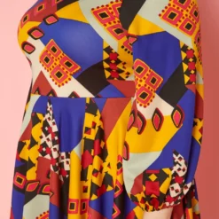 Plus Size Geo Print High To Low Flare Dress -Radiant Drape Sales 2019757 001 4