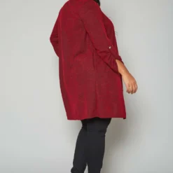 Plus Size Drape Front Open Front Shimmer Cardigan -Radiant Drape Sales 2019766 001 3