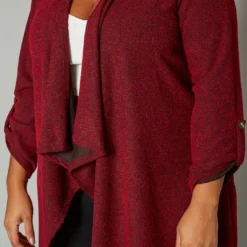 Plus Size Drape Front Open Front Shimmer Cardigan -Radiant Drape Sales 2019766 001 4