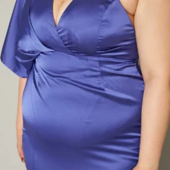 Plus Size One Sleeve Satin Maxi Dress 9 Plus Size One Sleeve Satin Maxi Dress -Radiant Drape Sales 2019831 001 4